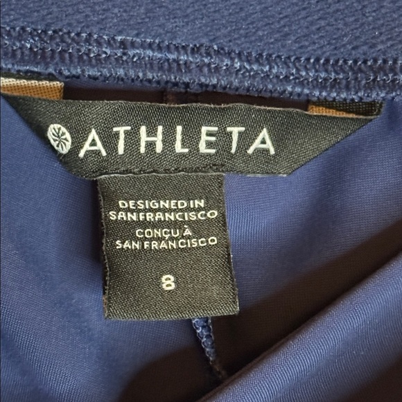 Athleta Women's Stellar Tight Blue Leggings sz 8 Like New - Picture 3 of 11